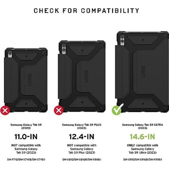 Uag Samsung Galaxy Tab S9 Ultra / S10 Ultra Metropolis Se Case - Black